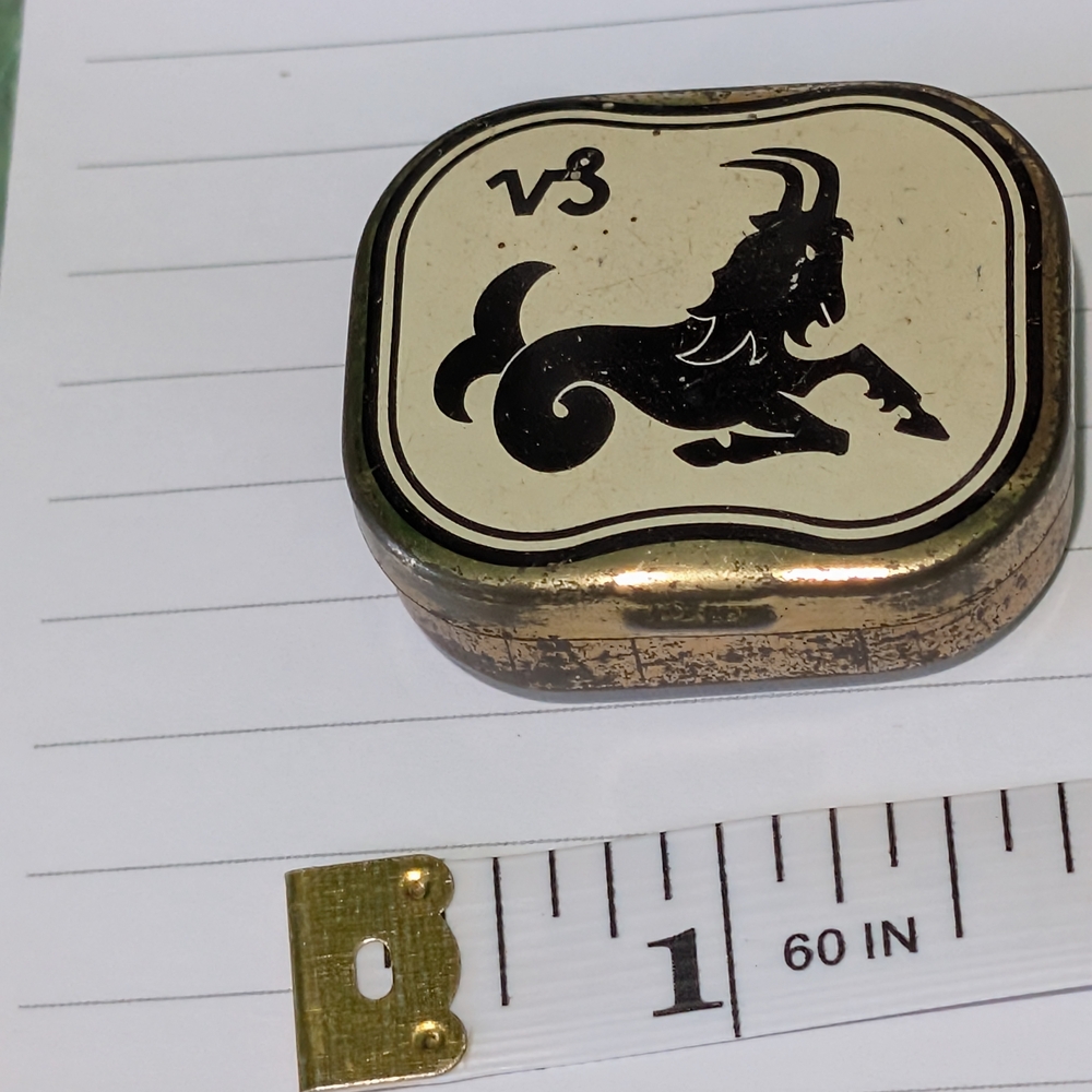 Vintage Capricorn Zodiac Trinket Box